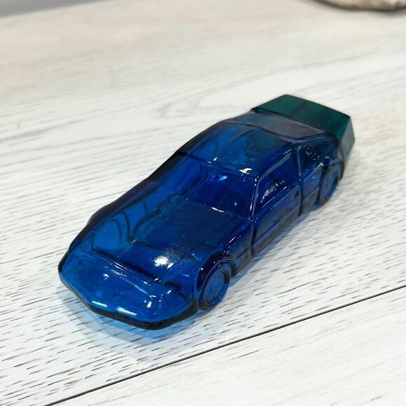 Avon Vintage Blue Sports Car Decanter BOX Decals Wild Country After Shave Glass - Picture 12 of 15
